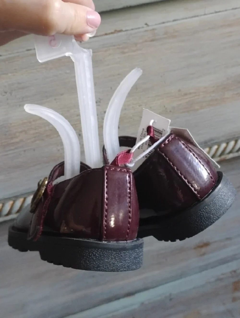 Old Navy Girls' Patent Mary Jane Shoes in Burgundy